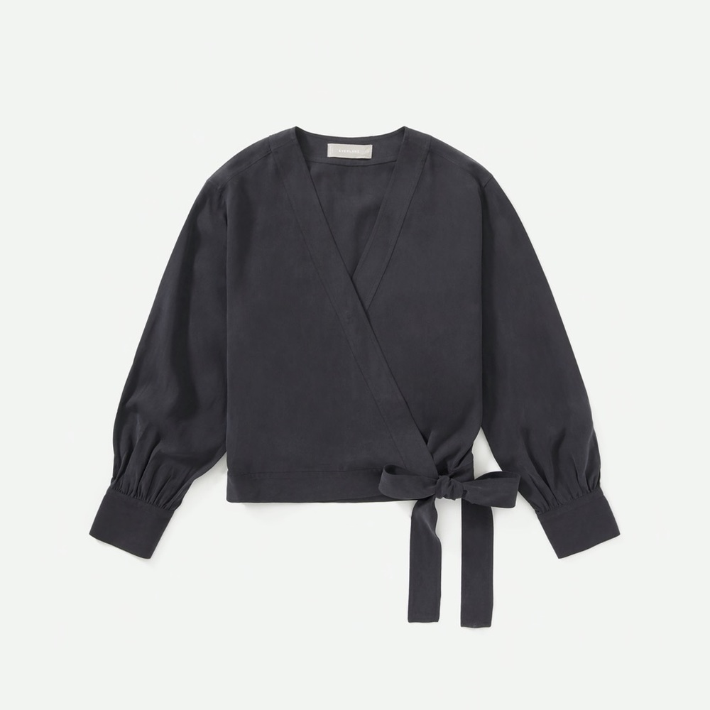 NWT Everlane Washable Silk Wrap Top